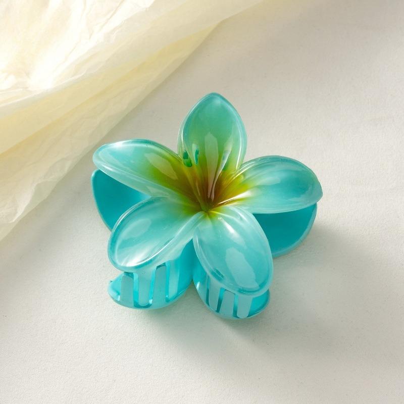 8CM Acrylic Fashion Hair Claws Headwear Accessories Gradient Flower Hair Clip Women Large Flower Hair Claws Crab Clamp Barrettes