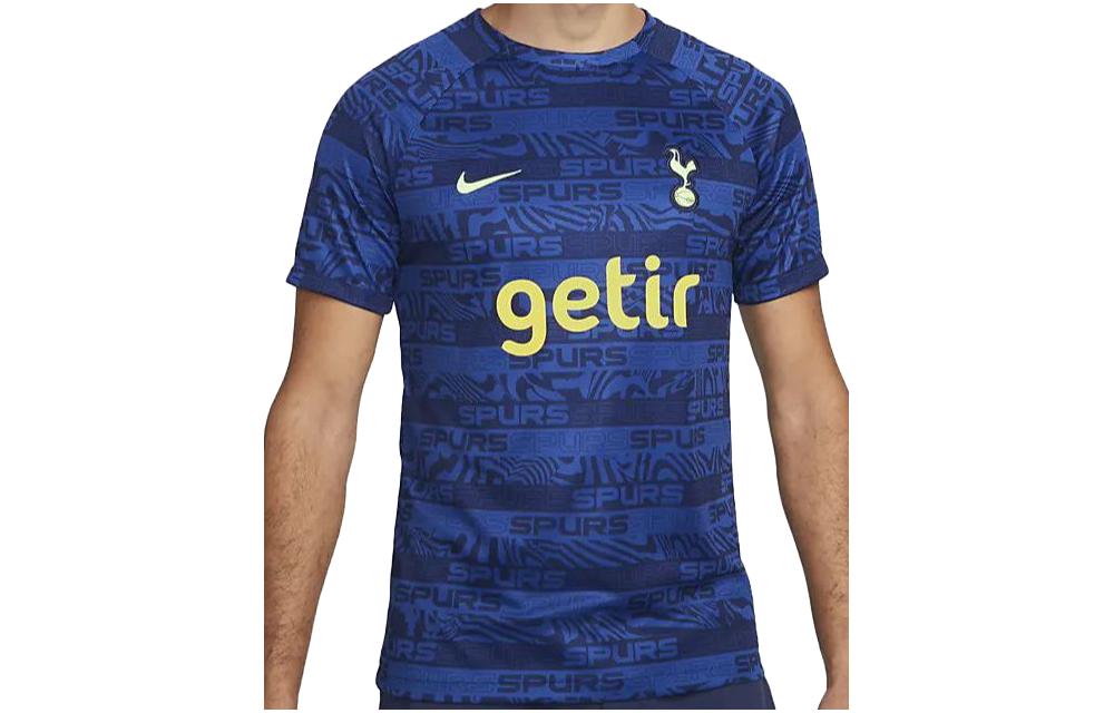 Nike T Shirts Men s Blue Crew Neck Moderate Straight Fit DM2567-438 M