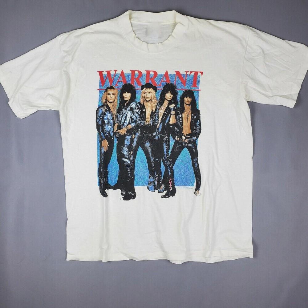 Vintage Warrant 1989 Jani Lane Short Sleeve White All Size Shirt VC1448 Unisex T-Shirt