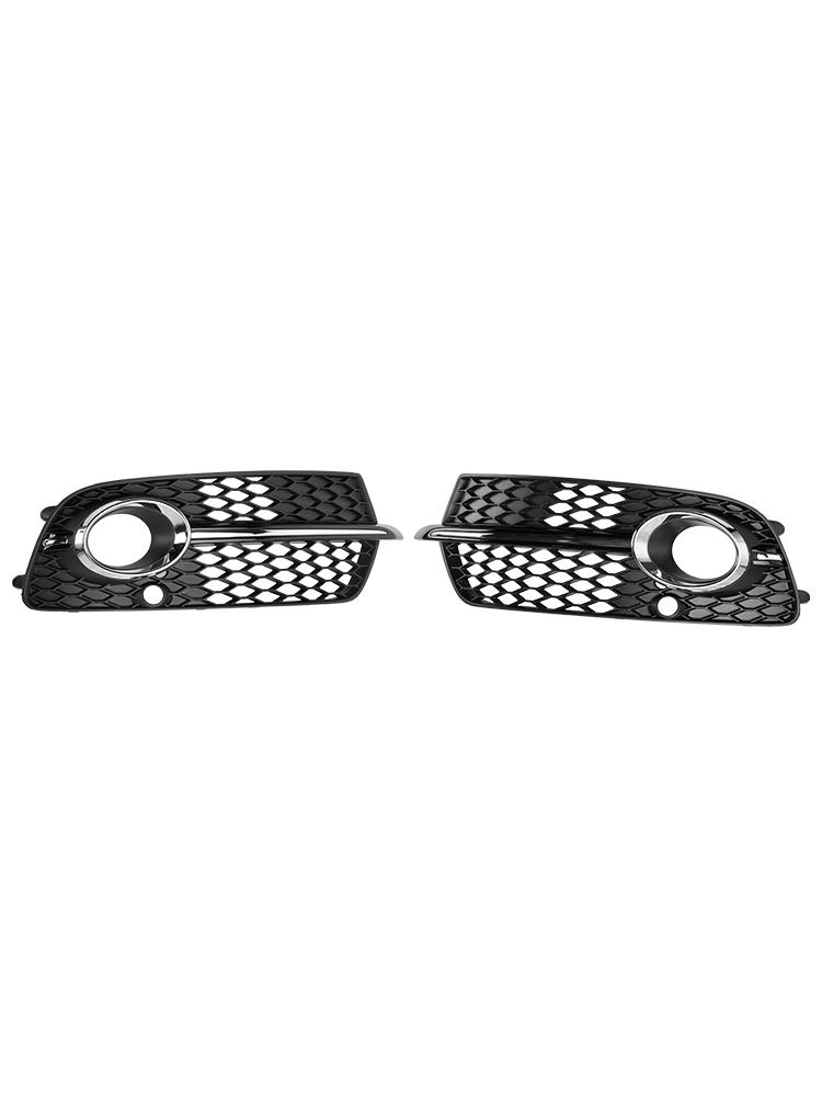 Front Bumper Fog Light Grille 8R0807682N 8R0807681S Fit Q5 S-Line SQ5 2013-2017 Black Chrome
