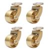Heavy Duty Brass Caster Set of 4 Antique Gold 360 Swivel Ball Casters with Screws for Furniture Coffee Table Cart
