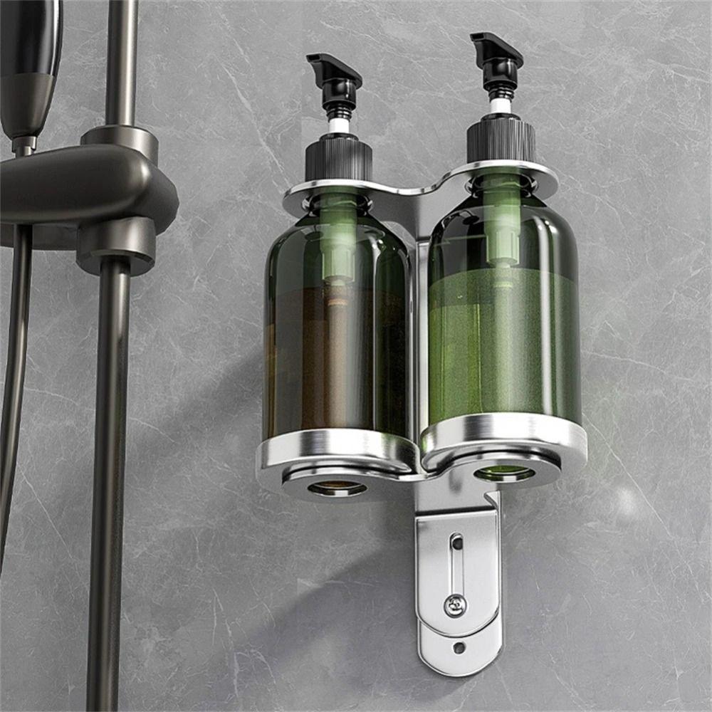 Plastic Manual Soap Dispenser Stainless Steel Pump Bottle Holder Wall Mounted Soap Dispenser  Hotel