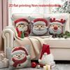 Christmas Pillow Cover Snowman Reindeer 2D Print One-Sided Soft Sofa Cushion Cover 45x45cm High-Quality Home Decor Pillowcase