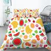 Cute Chic Fruit Bedding Set For Kids Girls Boys Room Decor Tropical Pineapple Cherry Pomegranate Print Duvet Cover Pillowcases