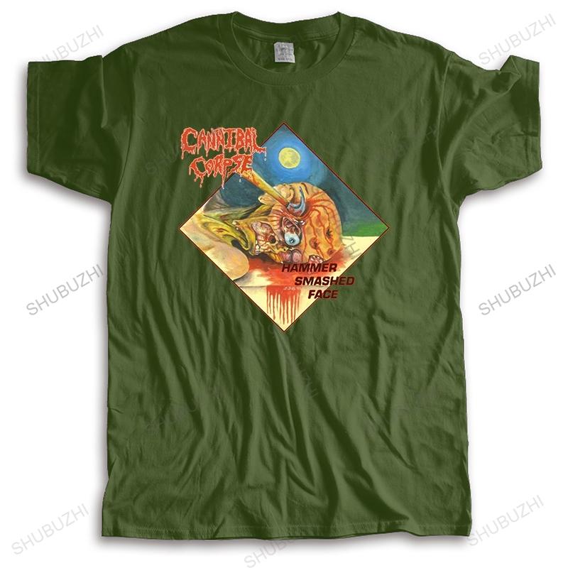 

Fashion New CANNIBAL CORPSE Hammer Smashed Face Men s White T-Shirt Size S To 2XL Casual Short Sleeve High Quality Shirt Tee 5XL різнокольоровий