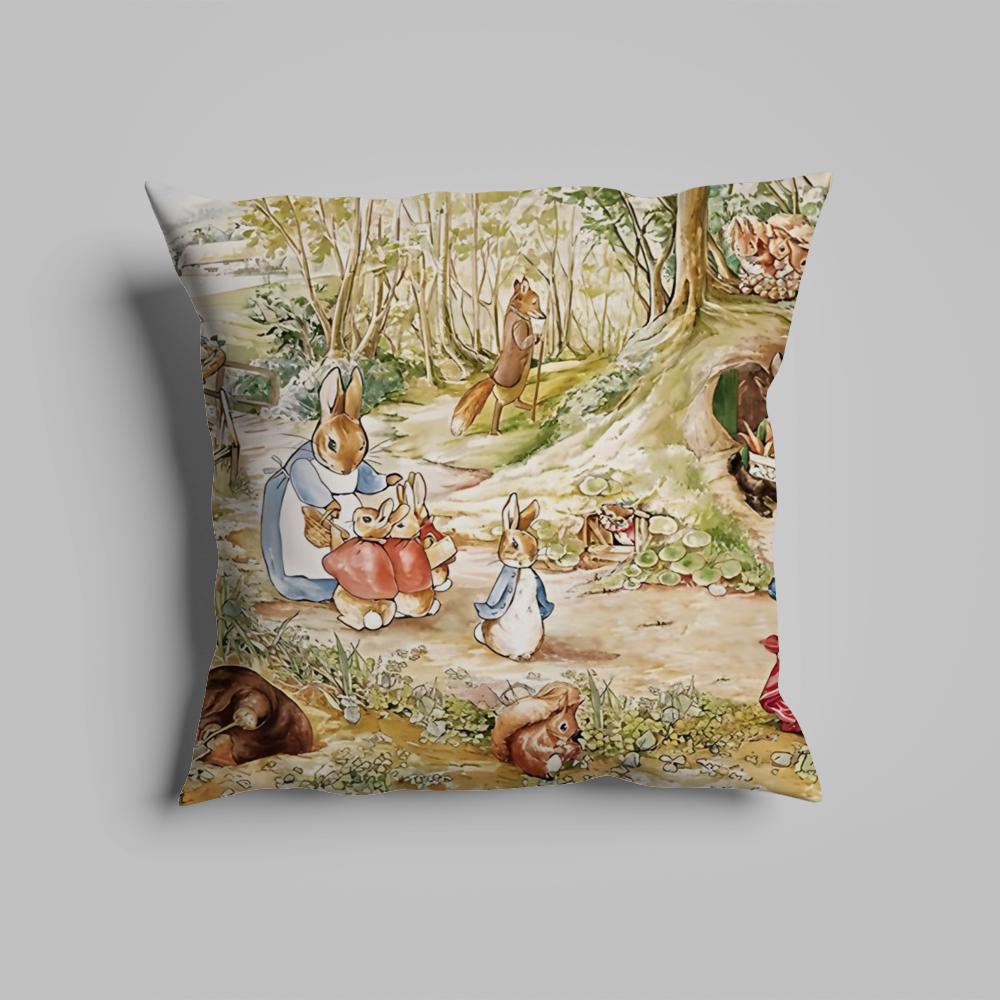 Pillow Case luxurious home office, sofa decorative Multi sized car seat cushions, pillowcases Cartoon p-peter r-rabbit