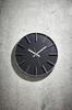 Lemnos Edge Clock, Analog, Aluminum, Black, Diameter: 35cm, AZ-0115, BK