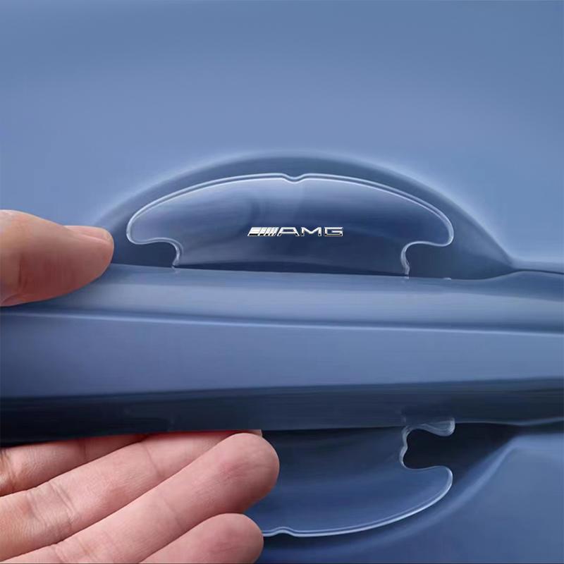 4PCS Transparent Car Door Anti-collision Protector Bumper Strip Sticker For Mercedes Benz AMG GLE GLS GLC CLA GLB ML W204 W206 W205 W212 W203