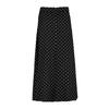 Black Polka Dot Patterned Bell Woven Skirt Tctss22ee0006