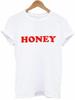 Honey Red Letter Print T Shirt Women Short Sleeve O Neck Loose Yellow Tshirt Summer Ladies Tee Shirt Tops Camisetas Mujer