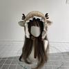 Christmas Theme Plush Hairband Scarf Ear Muffs Leg Covers For Family Gathering Winter Outfit Cosplay Costume Accessory