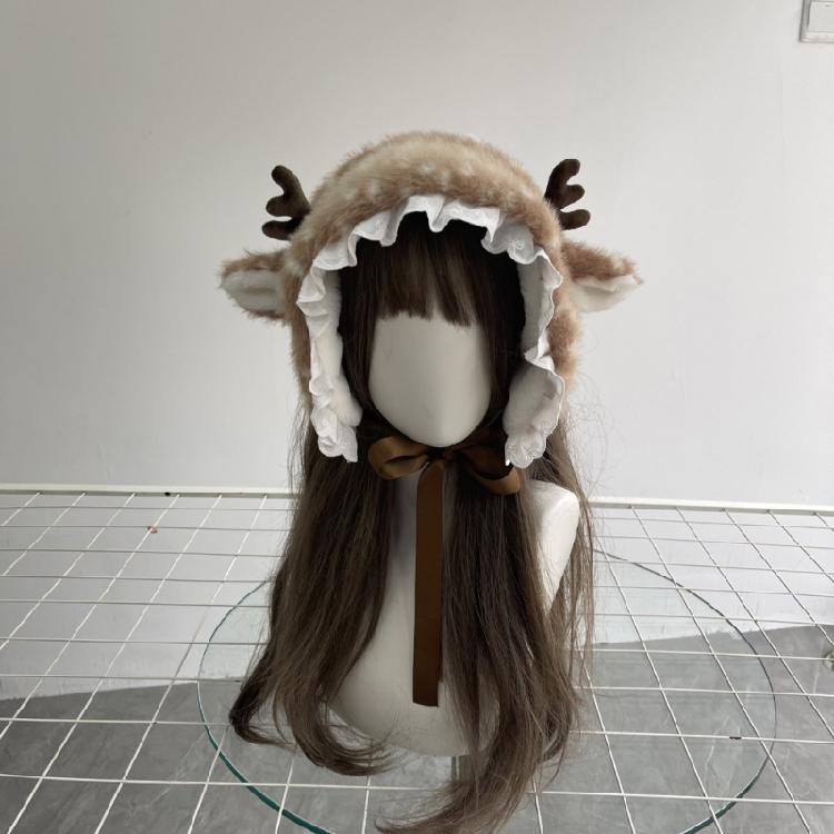 Christmas Theme Plush Hairband Scarf Ear Muffs Leg Covers For Family Gathering Winter Outfit Cosplay Costume Accessory