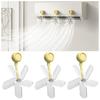 3Pcs Suction Cup Conditioning Guide Fan Windmill Shaped Air Conditioner Vent Fan  Office