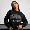 Cross-border Special Black Letter Print Sweater Women's LOS ANGELES Crew Neck Loose Casual Long-sleeved Top