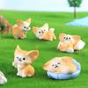 Cute Resin Fennec Fox Miniatures For Fairy Gardens Set Of 13 Adorable Figurines