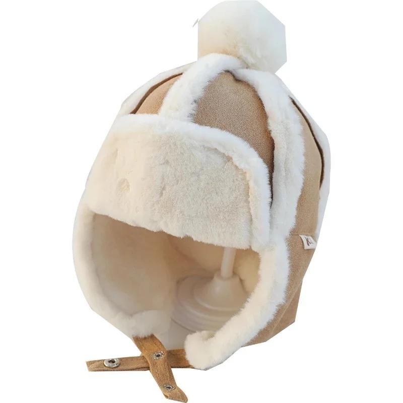 Zimní Dětská čepice Děti Dětská klapka na uši Nákrčník Zimní Teplá Plyšová Bavlněná čepice Venkovní čepice Dárky Klobouk