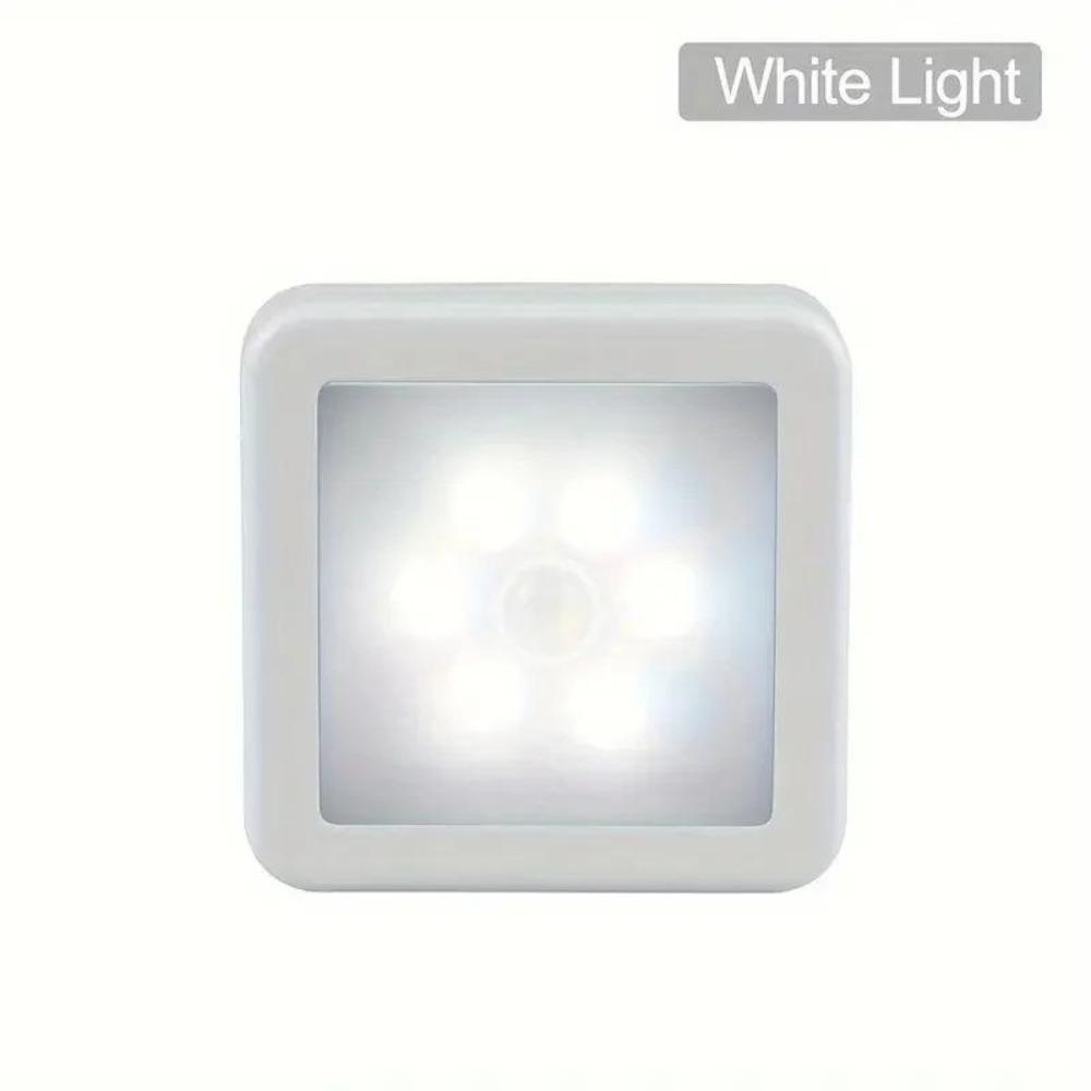 6-LED Decorative Night Light,Motion Sensor Stair Wall Light,Battery Powered,Smart Sensor.Suitable for Bedside,Cabinet,Kitchen,Bedroom Stair Lighting