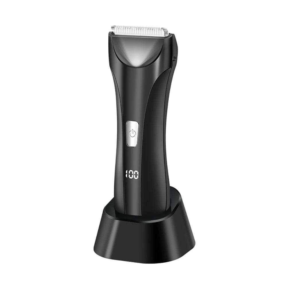 Intimate Pubic Hair Removal for Men Electric Groin Trimmer Male Shaver for Sensitive Areas Waterproof Safety Razor Body Hair