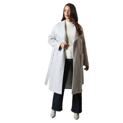 Principles Womens/Ladies Belted Shawl Collar Coat 14 UK crème
