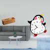 Remote Control Storage Tissue Box with Cartoon Penguin Wooden Wall Clock Multifunctional Decorative