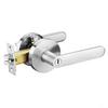 ABKY-Zinc Alloy Indoor Door Lock With Silent Operation, Keyed Exterior, 60Mm Cylinder - Brushed Silver