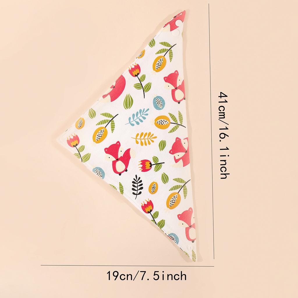 5pcs Baby Saliva Towel Triangle Scarf Pure Cotton Bandana Waterproof Bibs Newborn Boys Girls Absorbent Cloth Bib Saliva Scarf