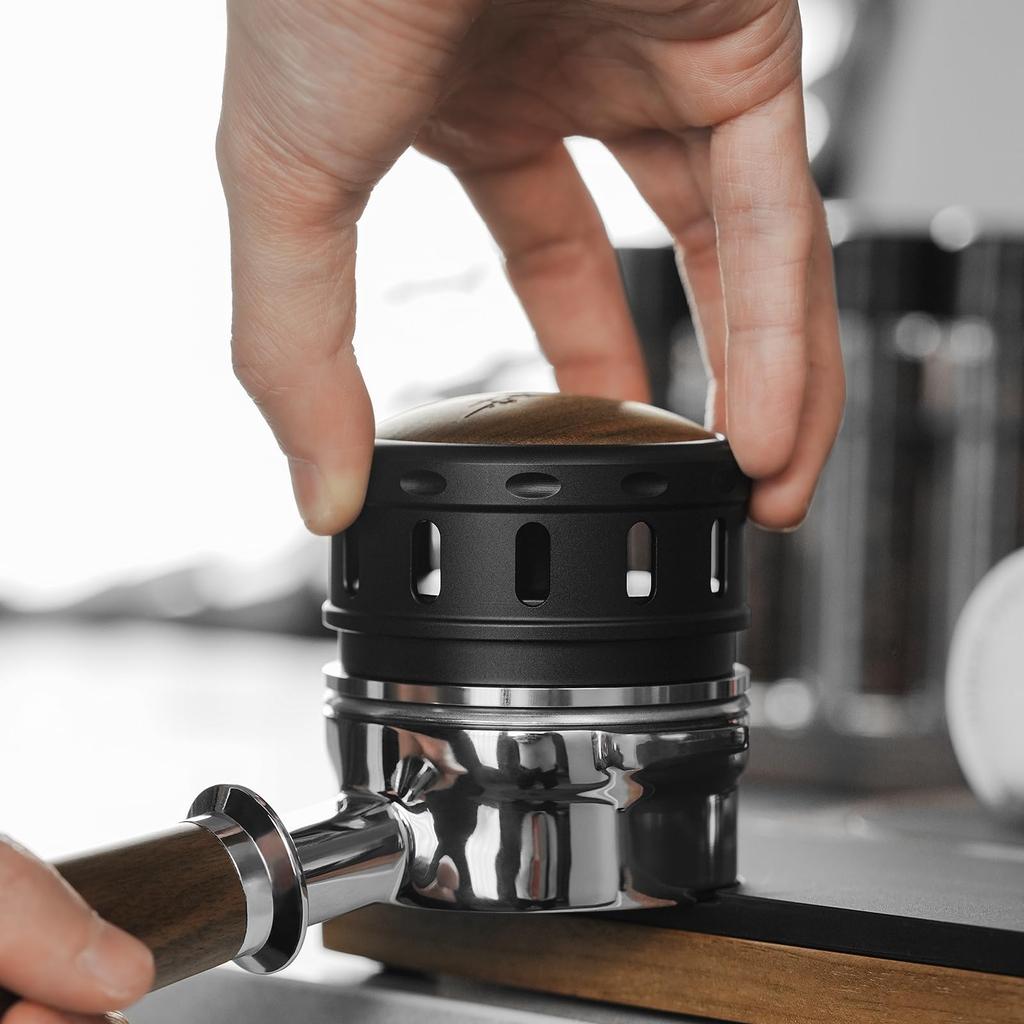 MHW-3BOMBER 53mm Espresso Distributor with Anti-Pressure Design, Separate Top Cover and Base, Gravity Coffee Distributor, 54mm, Automatic Height
