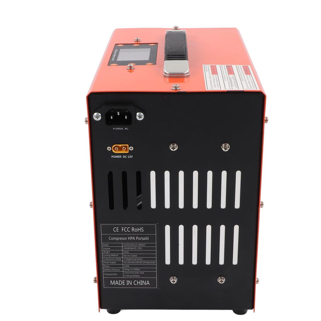 PCP Air Compressor Digital LCD High Pressure Auto Stop Air Inflation Pump for Scuba DC12V