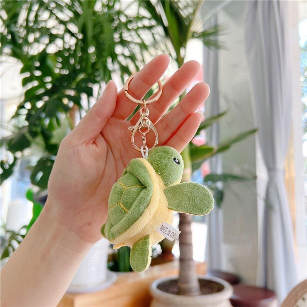 Cartoon Turtle Turtle Plush Keychains PP cotton Turtle Plush Keyring  Kids Toys