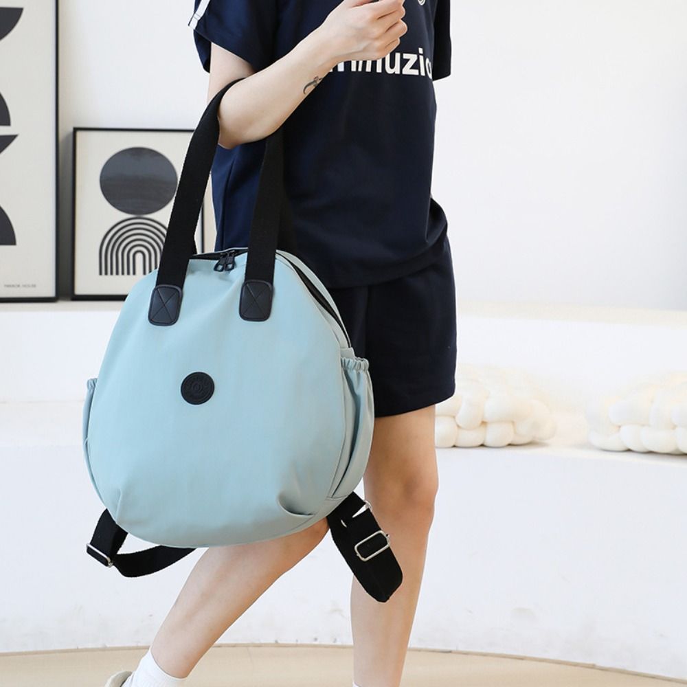 Korean Style Round Shape Shoulder Bag Large Capacity Fitness Bag Swimming Nylon Backpack Girls
