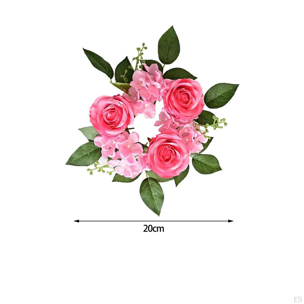 20 cm Ljusring Kransar Centerstycken Festival Blomstergirlang Bordsskiva Thanksgiving Bröllop Påsk