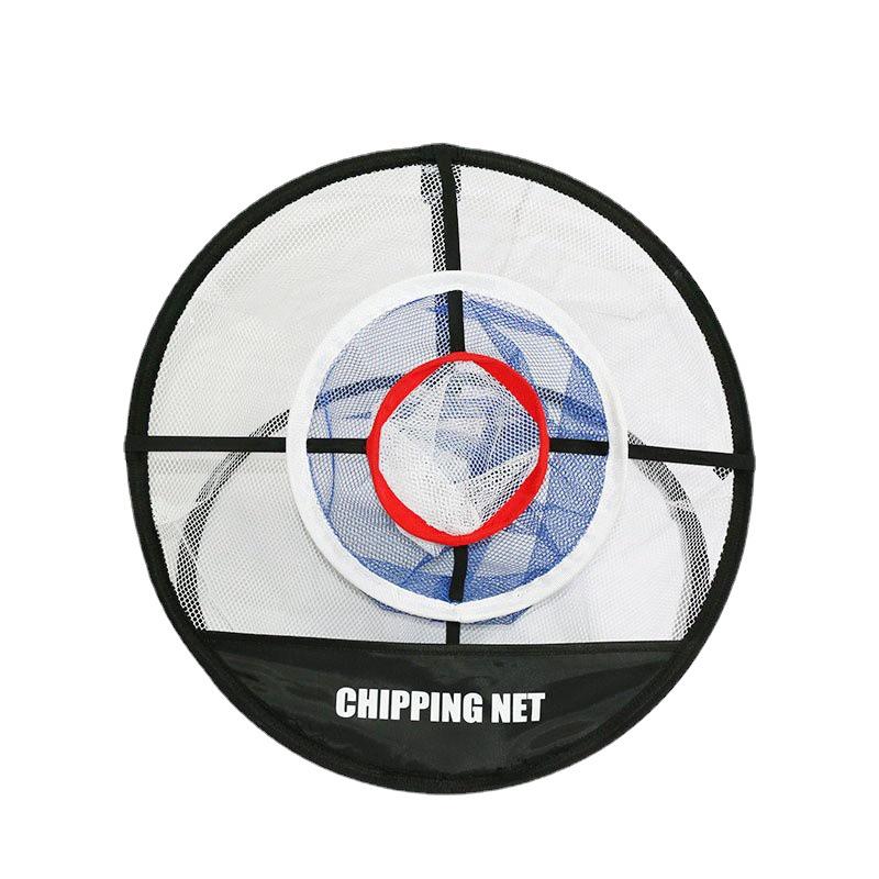 Three-Layer Golf Swing Training Net with Practice Target and Compact Hitting Mat