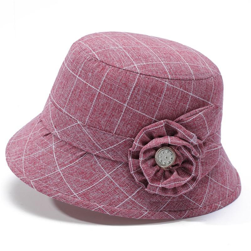 Single hat lady grandma spring and autumn thin sun hat old lady summer bucket hat