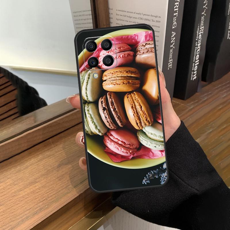 Dessert Ice Cream Macaron Food Case For Samsung Galaxy M56 M06 M16 M36 M52 M32 M12 M54 M34 M14 M35 M55 M15 M11 M31 M13 M53