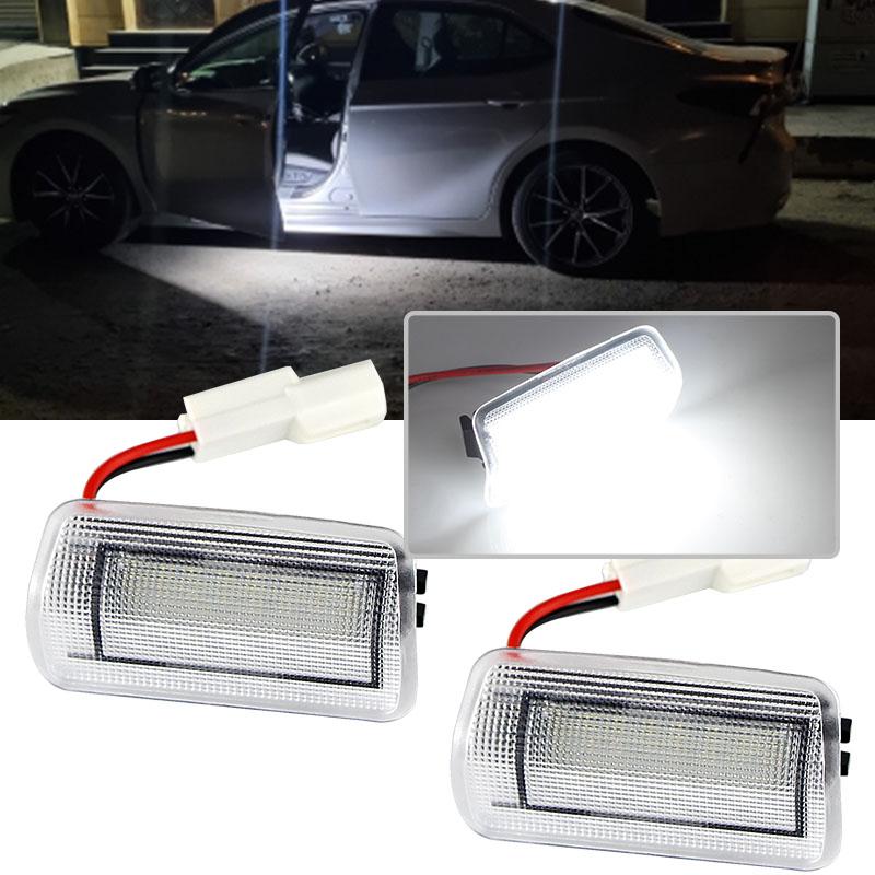 2PCS Fits For Toyota Land Cruiser 200 Series 150 Series Prado MK4 J150 For Lexus ES240 IS250 Led Door Courtesy Light Bulbs White Bulbs 7