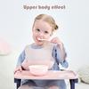 Little Dimsum Baby Bibs 2Pcs Silicone Baby Feeding Bibs Easily Adjustable and Wipe Clean Soft Waterproof Weaning Bibs Perfect Food Crumb Catcher for