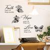 WZ9020 Inspirierender englischer Slogan Schmetterling Kommerzieller Ort Schlafzimmer Arbeitszimmer Zuhause Verschönerung Dekoration Wandaufkleber