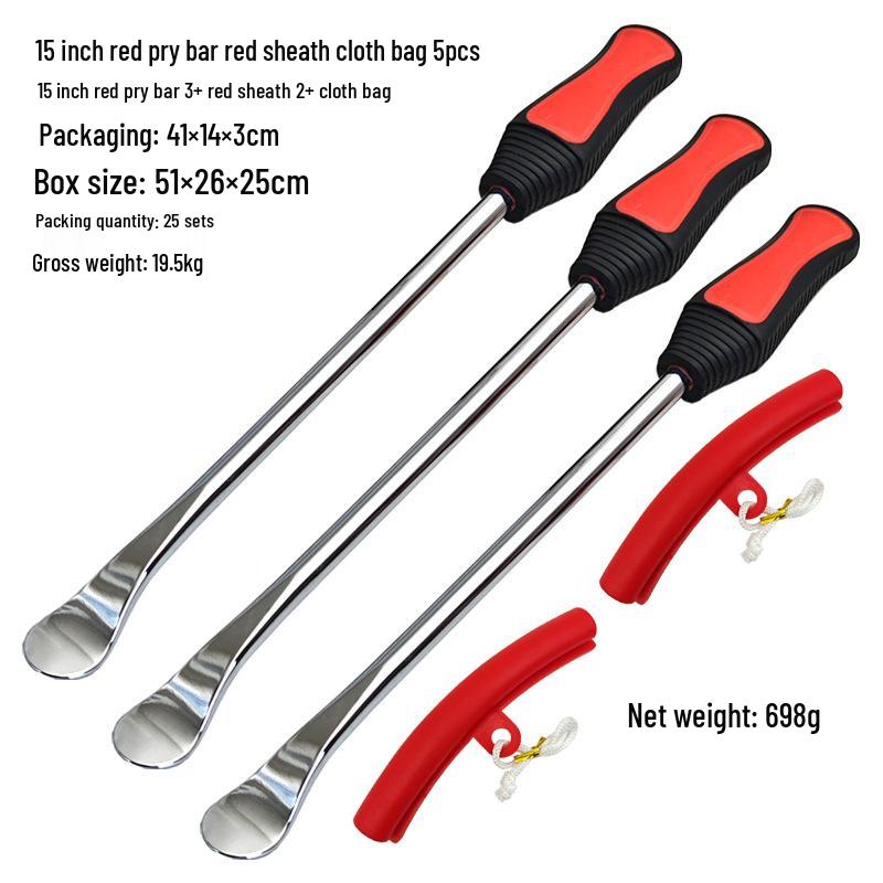 Motorcycle Tire Repair Pry Bar Set with Rim Protectors