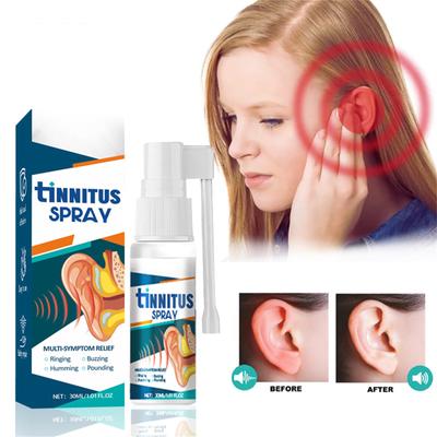 Tinnitus-Linderung bei Ohrensausen, Tinnitus-Linderungsspray, natürliche Tinnitus-Linderung bei Hörverlust und Ohrenschmalz-Entfernung, verbessert das Gehör, 30 ml