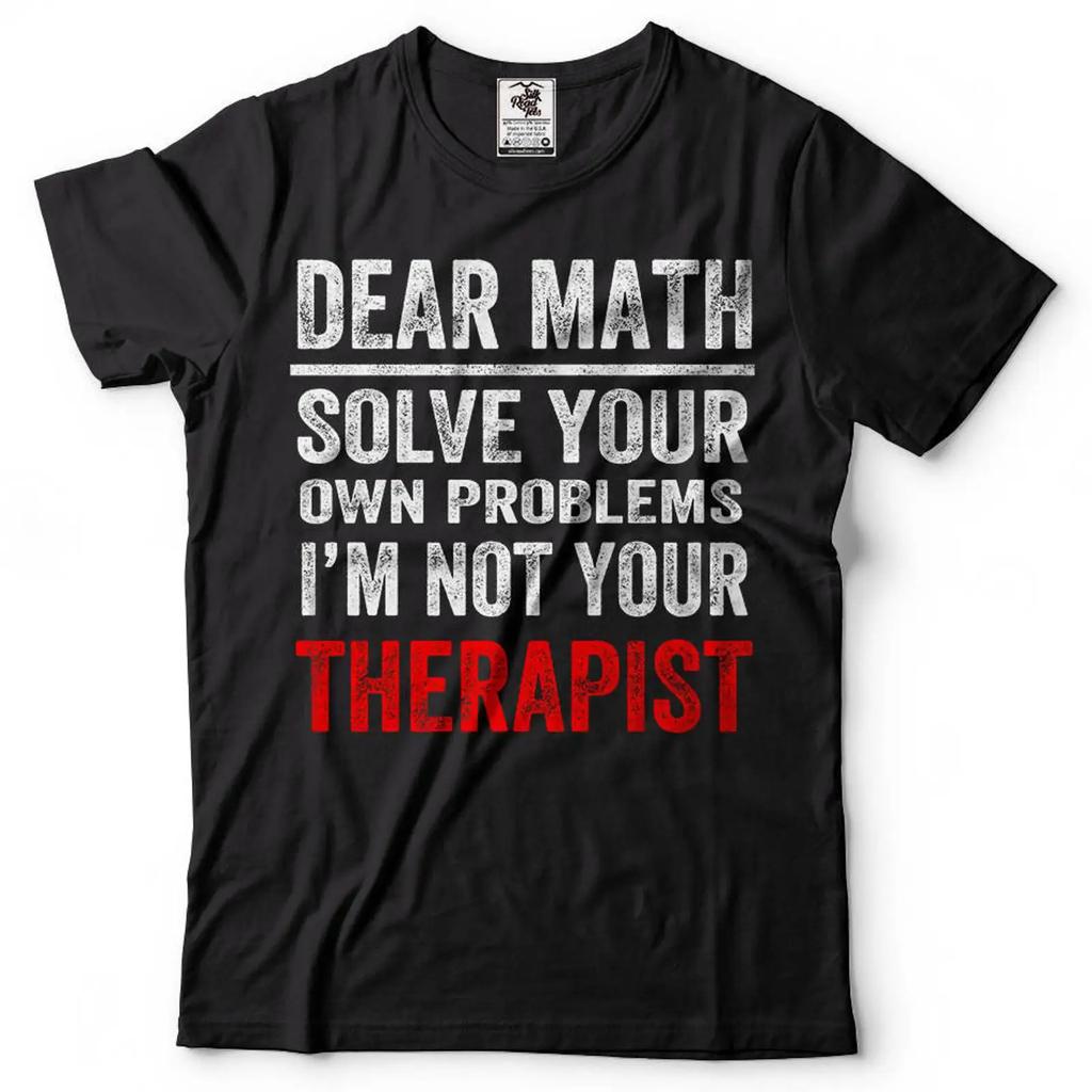 Math T Shirt Funny Student College High School Vintage Washed Stretched Stylish Designer Clothes Casual Breathable Comfortable