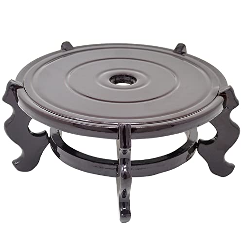 Wooden Bonsai Pedestal, Plant Pot Stand, Gardening Rack, Pedestal for Balcony, 10 Inch, Brown