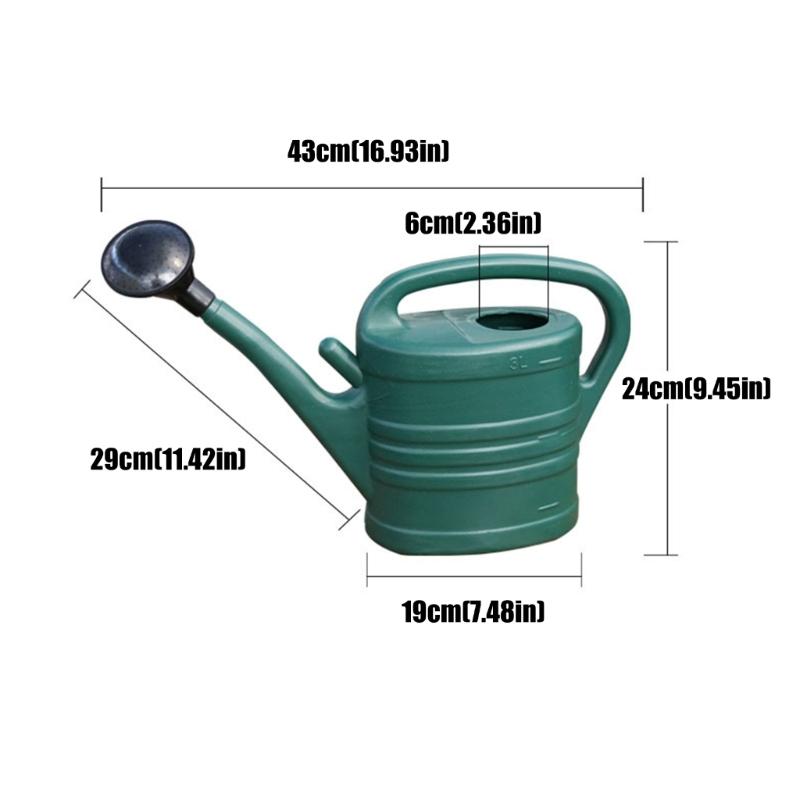 3L Flower Watering Can with Long Neck, Plastic Garden Watering Can with Sprinkler Head and Carry Handle for Indoor Pots and Outdoor Flowers
