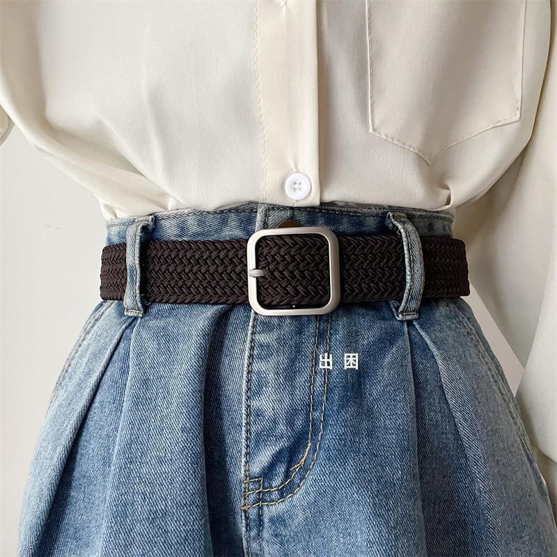 Stylish Canvas Belt For Men And Women With Unique Braided Design And No Hole Feature