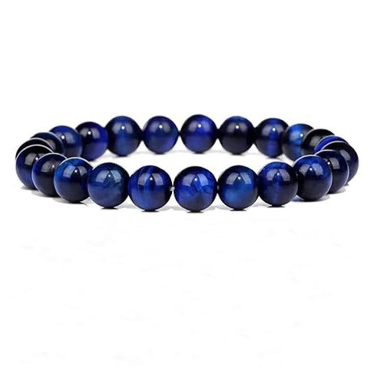 Brazilian Red Agate and Tiger Eye Volcanic Stone Bracelet with Cat's Eye Beads for Men and Women