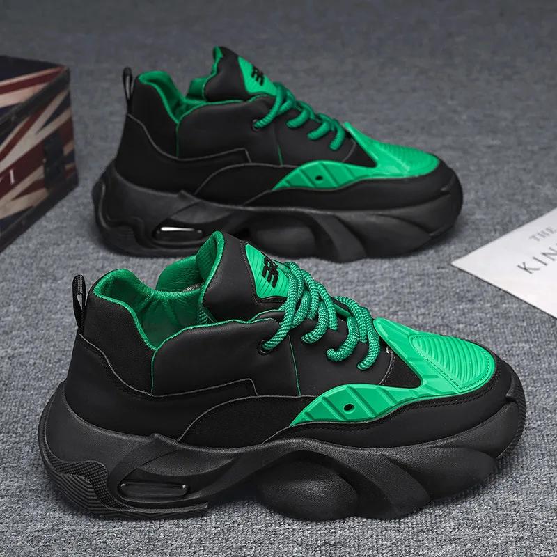 2025 New Classic Men's Sneakers Fashion Versatile Casual Shoes for Youth Outdoor Thick Soled Height Increasing Running Shoes