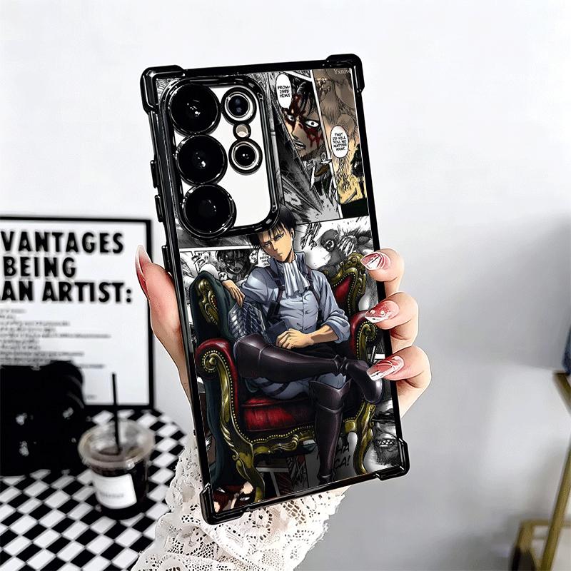 A-Attack On T-Titan Anime Soft Phone Case For Samsung Galaxy S26 Ultra S25 Edge S24 FE S23 Plus S22 S21 + S20 Plating Anti-Fall