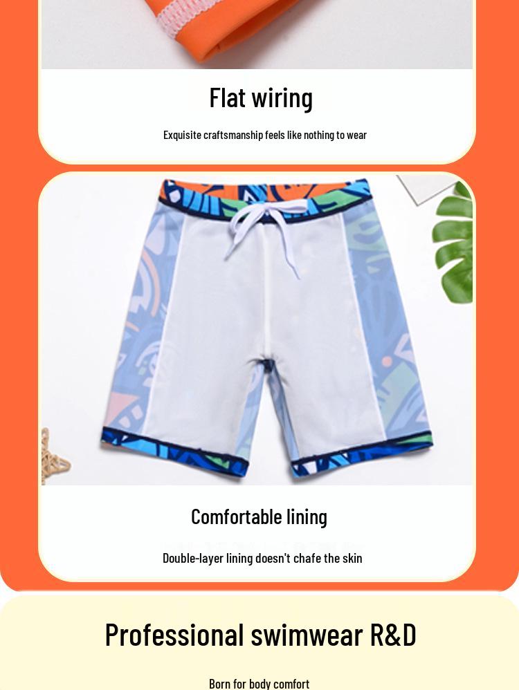 Boys' Cartoon Long-Sleeve Quick-Dry Sun Protection Swimsuit