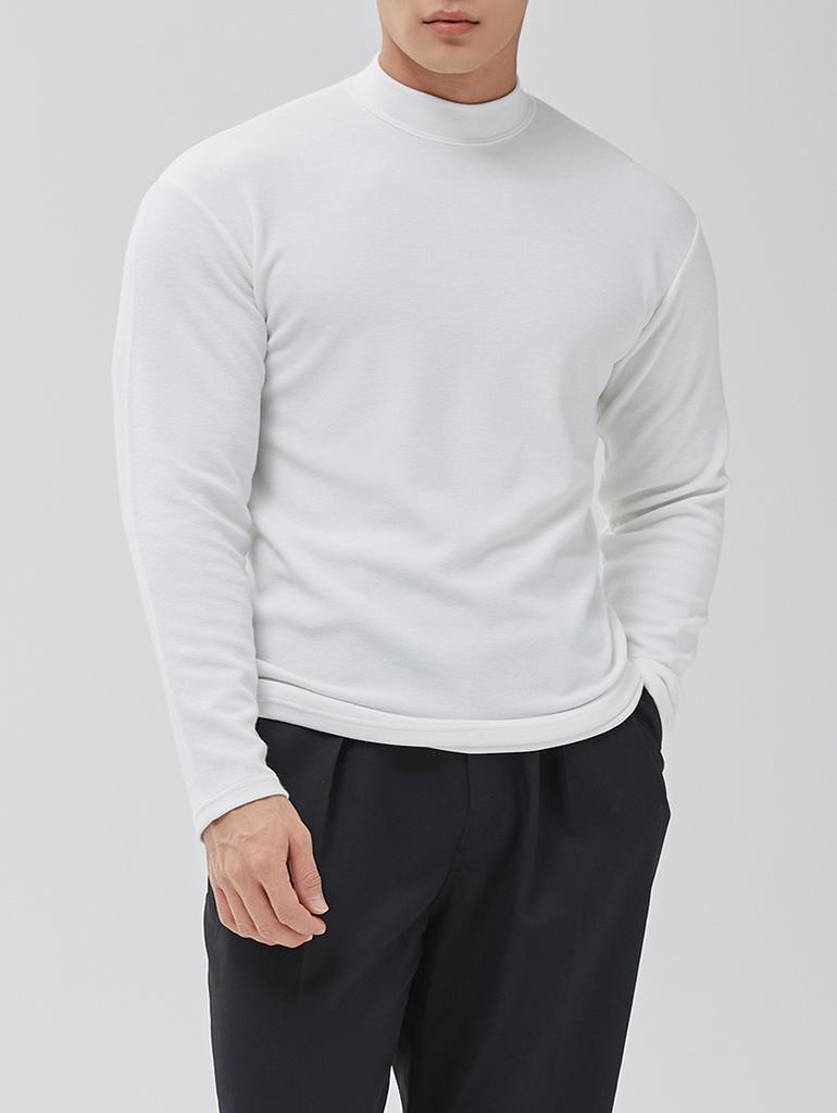 NINEZ Soft Mock Neck Long Sleeve T-Shirt 23Tl04