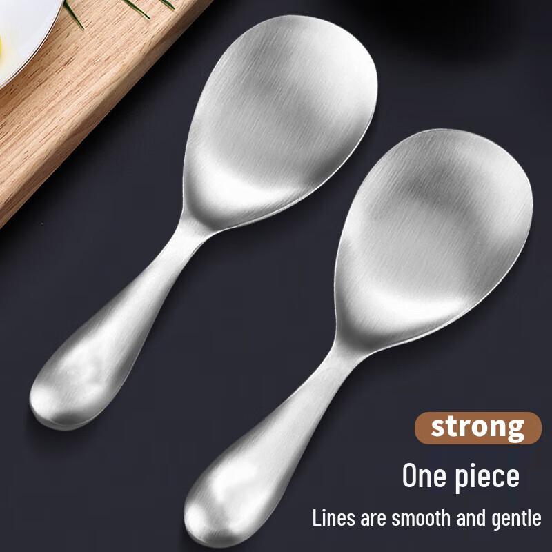 NHZHIW Food-Grade Silicone Serving Spoon with 304 SS Handle