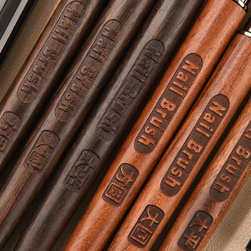 Nail Liner Brush Wooden Handle Reusable Anti-Slip French Lines Flower Painting Brush Diy Fine Details Manicure Tools